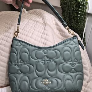 Coach Laurel Sage Embossed Shoulder Bag